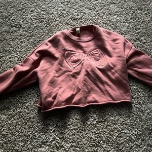 Pink cropped infinity sweatshirt